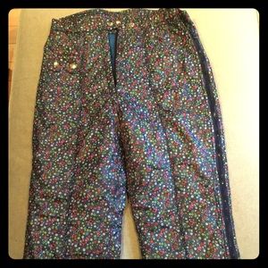 Vintage Obermeyer Floral Ski pants Small